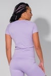 Fit Line Безшевни Тениски - Lilac
